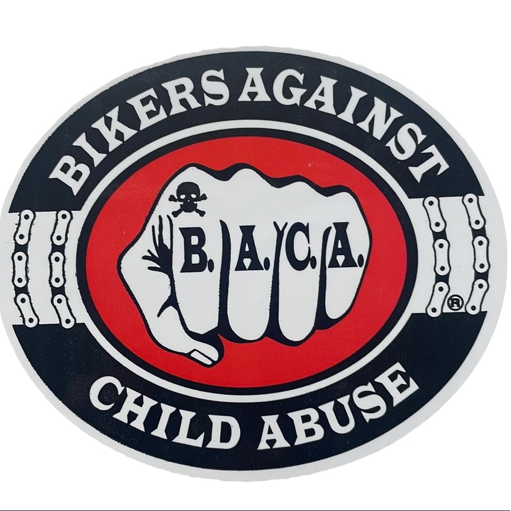 🌿 Bikers Against Child Abuse Sticker/Fake Tattoo Set of 3 BACA Charitable